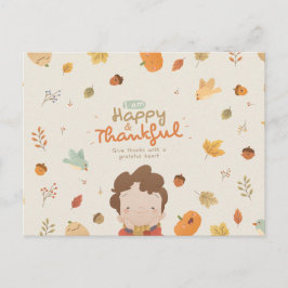 Happy Thanksgiving Postcard Postkarte