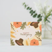 Happy Thanksgiving Postcard Postkarte (Stehend Vorderseite)