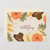 Happy Thanksgiving Postcard Postkarte (Vorne/Hinten)