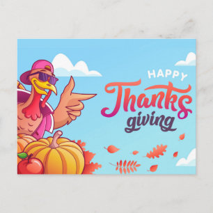 Happy Thanksgiving Postcard Postkarte
