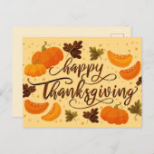 Happy Thanksgiving Postcard Postkarte (Vorne/Hinten)