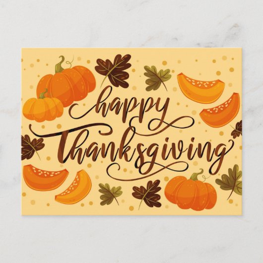 Happy Thanksgiving Postcard Postkarte (Vorderseite)