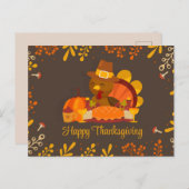 Happy Thanksgiving Postcard Postkarte (Vorne/Hinten)