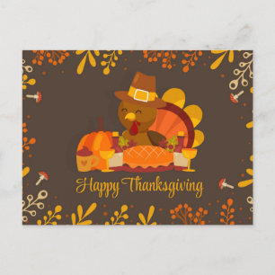 Happy Thanksgiving Postcard Postkarte