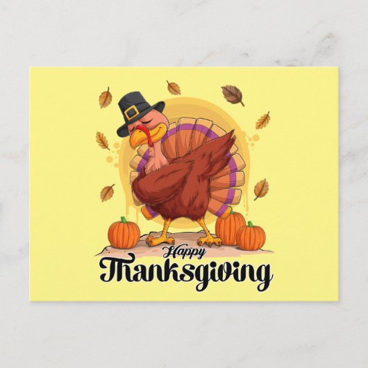 Happy Thanksgiving Postcard Postkarte (Vorderseite)