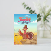 Happy Thanksgiving Postcard Postkarte (Stehend Vorderseite)
