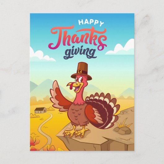 Happy Thanksgiving Postcard Postkarte (Vorderseite)