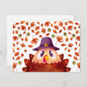 Happy Thanksgiving Postcard Postkarte (Vorne/Hinten)