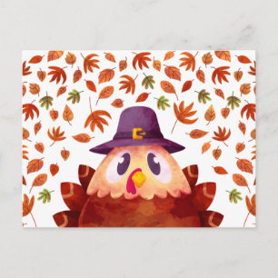 Happy Thanksgiving Postcard Postkarte