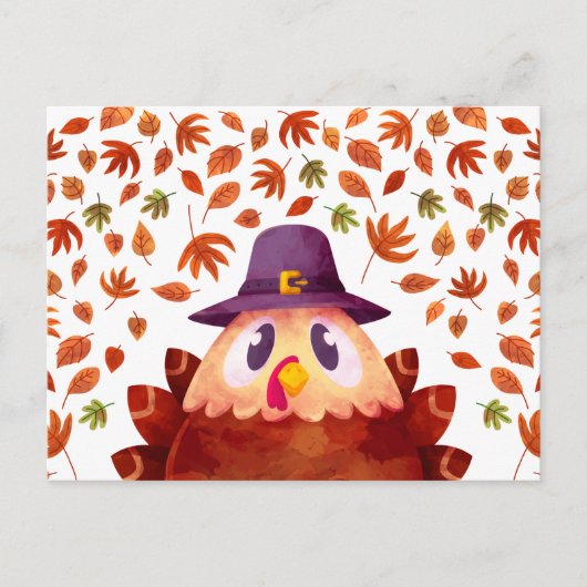 Happy Thanksgiving Postcard Postkarte (Vorderseite)