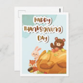 Happy Thanksgiving Postcard Postkarte (Vorne/Hinten)