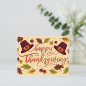 Happy Thanksgiving Postcard Postkarte (Stehend Vorderseite)