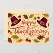 Happy Thanksgiving Postcard Postkarte (Vorne/Hinten)