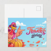 Happy Thanksgiving Postcard Postkarte (Vorne/Hinten)