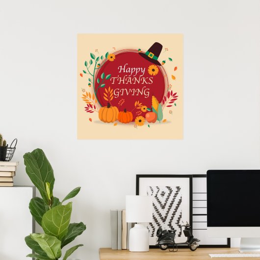 Happy Thanksgiving Poster (Heimbüro)