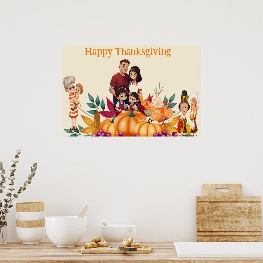 Happy Thanksgiving Poster (Küche)