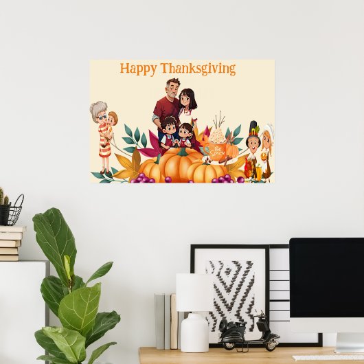 Happy Thanksgiving Poster (Heimbüro)