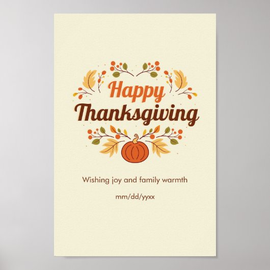 Happy Thanksgiving Poster (Vorne)
