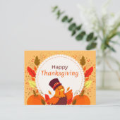 Happy Thanksgiving Postkarte (Stehend Vorderseite)
