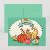 Happy Thanksgiving Postkarte (Vorne/Hinten)