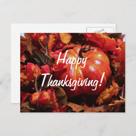 Happy Thanksgiving Postkarte (Vorne/Hinten)