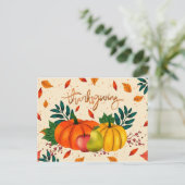 Happy Thanksgiving Postkarte (Stehend Vorderseite)