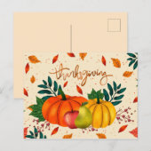 Happy Thanksgiving Postkarte (Vorne/Hinten)