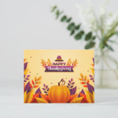 Happy Thanksgiving Postkarte (Stehend Vorderseite)