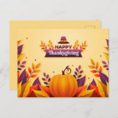 Happy Thanksgiving Postkarte (Vorne/Hinten)