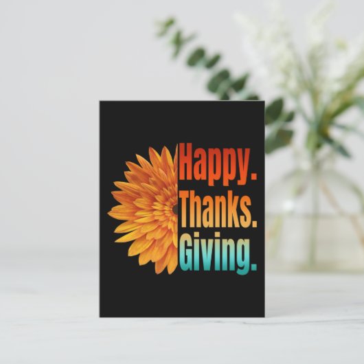 Happy Thanksgiving Postkarte (Stehend Vorderseite)