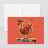 Happy Thanksgiving Postkarte (Vorne/Hinten)