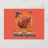 Happy Thanksgiving Postkarte (Vorderseite)