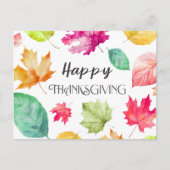Happy Thanksgiving Postkarte (Vorderseite)