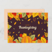 Happy Thanksgiving Postkarte (Vorne/Hinten)