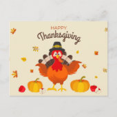 Happy Thanksgiving Postkarte (Vorderseite)