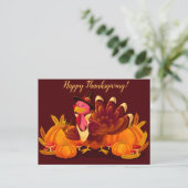 Happy Thanksgiving Postkarte (Stehend Vorderseite)