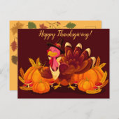Happy Thanksgiving Postkarte (Vorne/Hinten)
