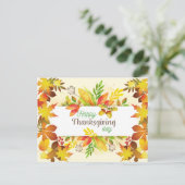 Happy Thanksgiving Postkarte (Stehend Vorderseite)