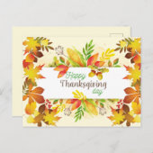 Happy Thanksgiving Postkarte (Vorne/Hinten)