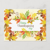 Happy Thanksgiving Postkarte (Vorderseite)