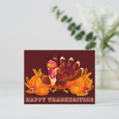 Happy Thanksgiving Postkarte (Stehend Vorderseite)