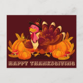 Happy Thanksgiving Postkarte (Vorderseite)