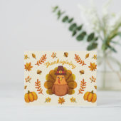 Happy Thanksgiving Postkarte (Stehend Vorderseite)