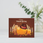 Happy Thanksgiving Postkarte (Stehend Vorderseite)