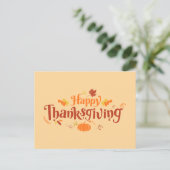 Happy Thanksgiving Postkarte (Stehend Vorderseite)