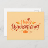 Happy Thanksgiving Postkarte (Vorne/Hinten)
