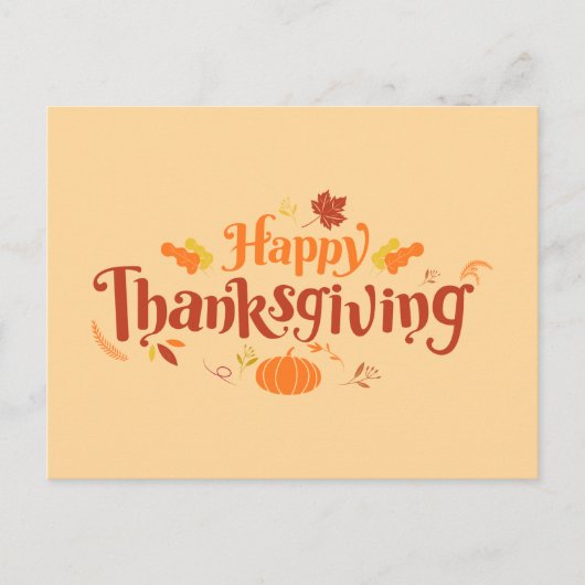Happy Thanksgiving Postkarte (Vorderseite)