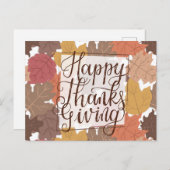 Happy Thanksgiving Postkarte (Vorne/Hinten)