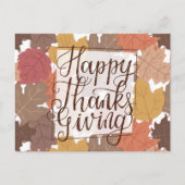 Happy Thanksgiving Postkarte (Vorderseite)