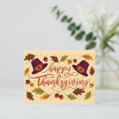 Happy Thanksgiving Postkarte (Stehend Vorderseite)